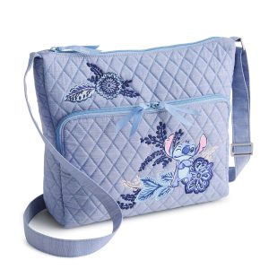 Disney Harwick Large Messenger Stitch leafy blooms chambray in Premium cotton