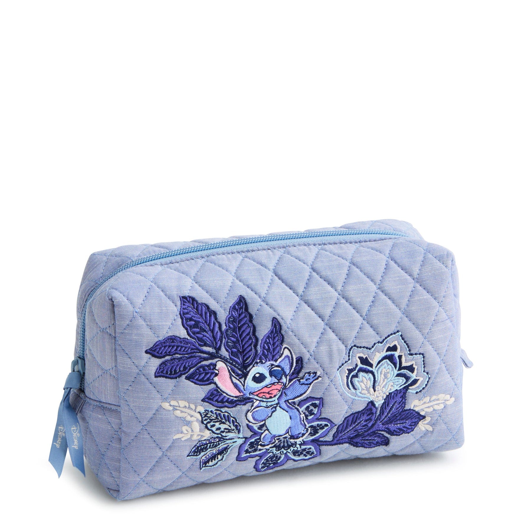 Disney Medium Cosmetic Stitch leafy blooms chambray in Premium cotton