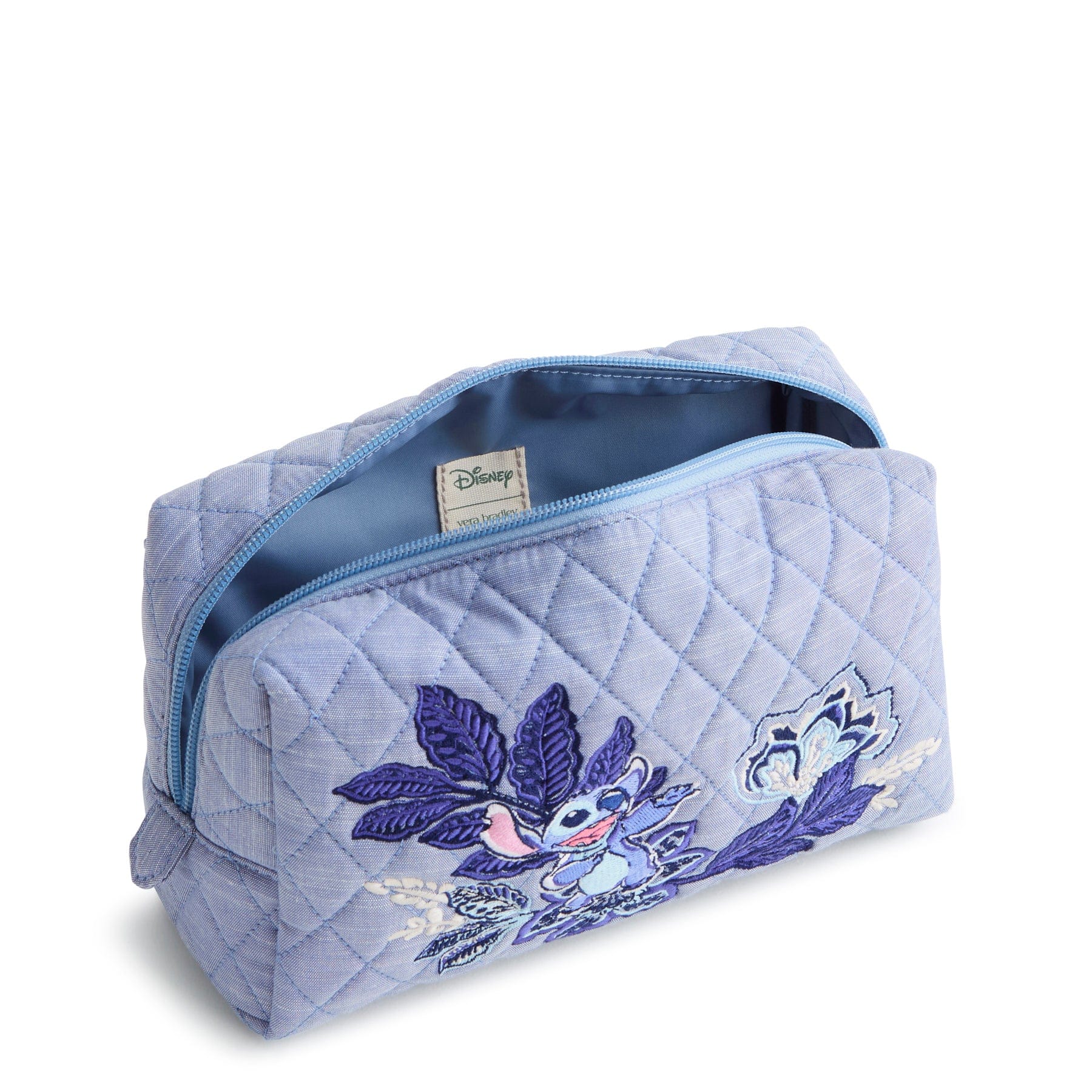 Disney Medium Cosmetic Stitch leafy blooms chambray in Premium cotton - Image 2
