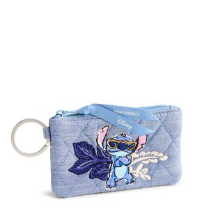Disney Zip ID Case Stitch leafy blooms chambray in Premium cotton