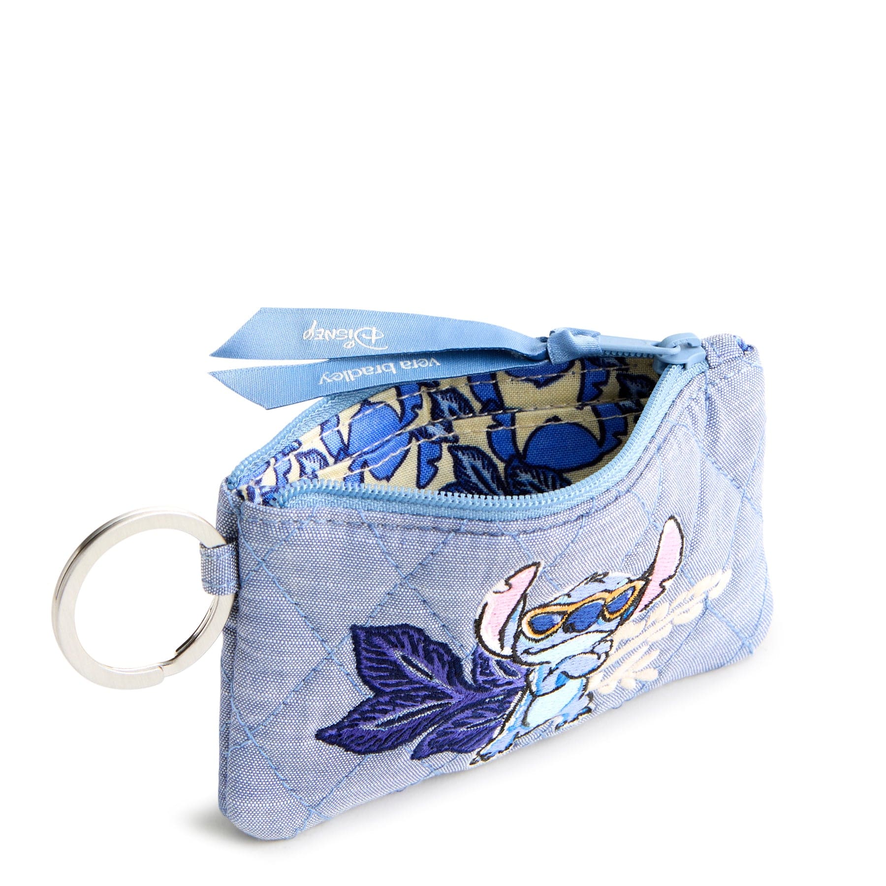 Disney Zip ID Case Stitch leafy blooms chambray in Premium cotton - Image 3