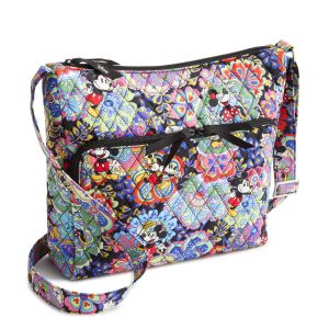 Disney Harwick Large Messenger Mickey and minnie petal multi in Premium cotton