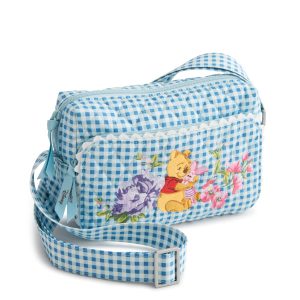 Disney Becker Camera Bag Crossbody Winnie the pooh springtime gingham in Premium cotton