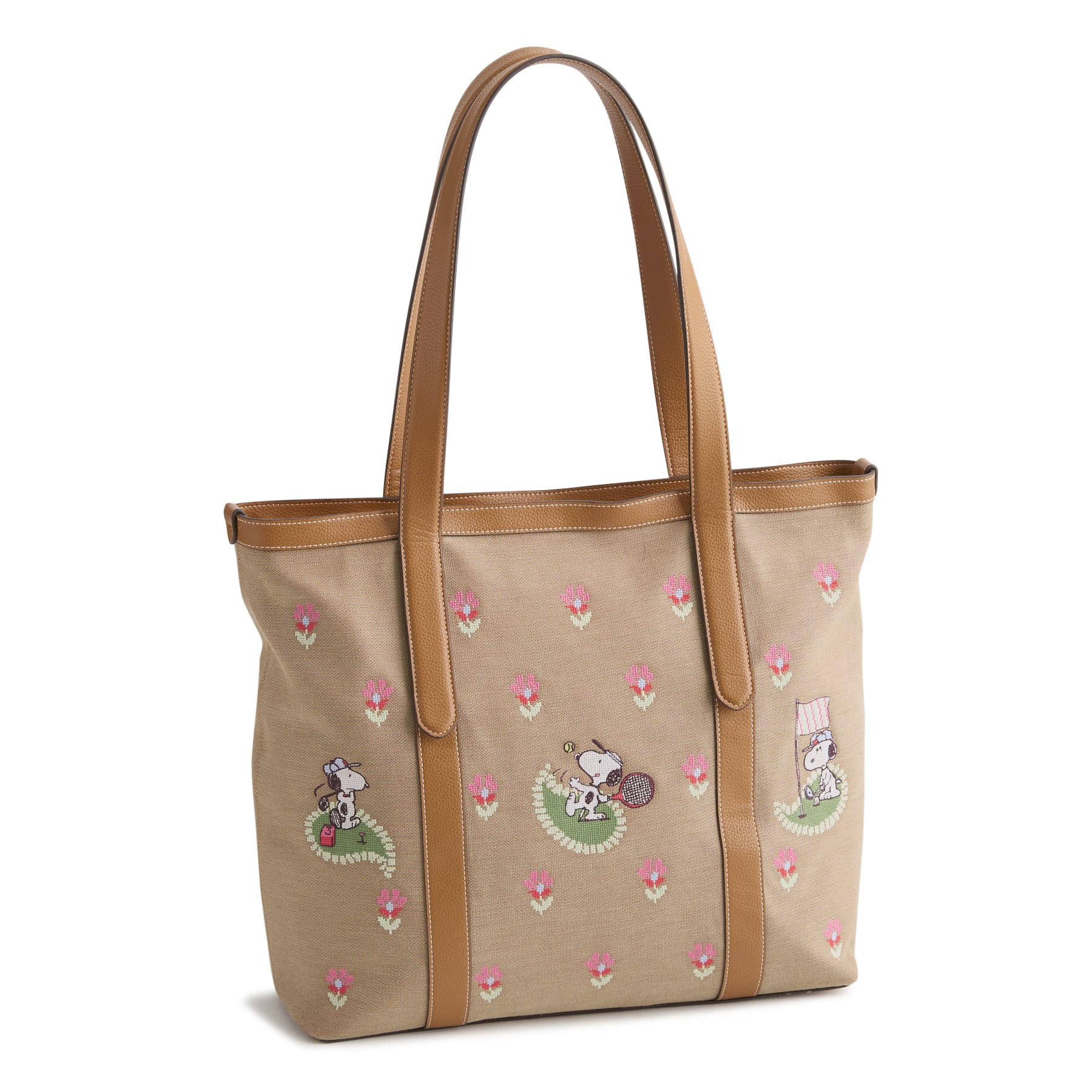 Peanuts Original Vera Tote Country club peanuts floral in Oxford canvas