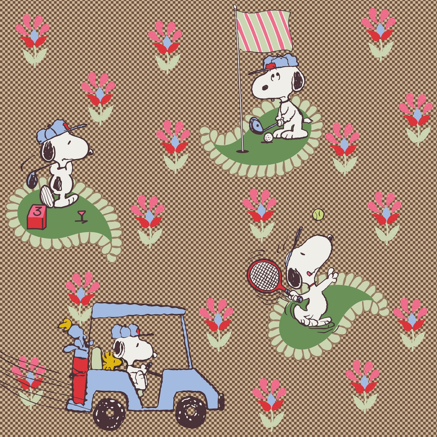 Peanuts Original Vera Tote Country club peanuts floral in Oxford canvas - Image 5
