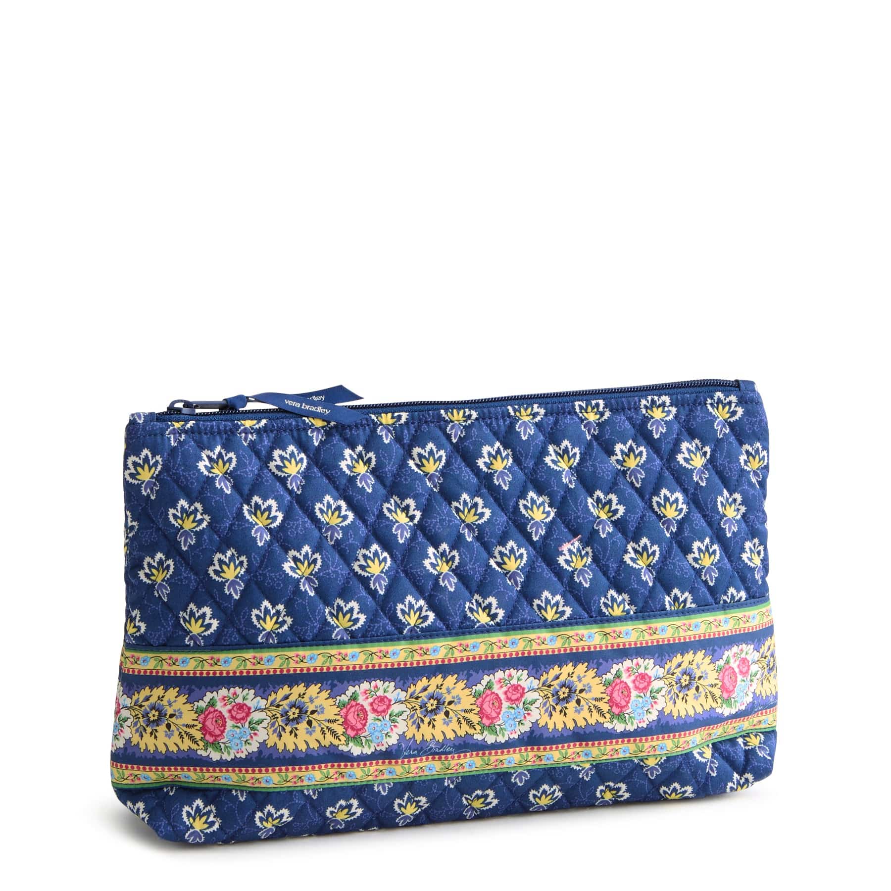 Large Pouch Maison blue in Premium cotton
