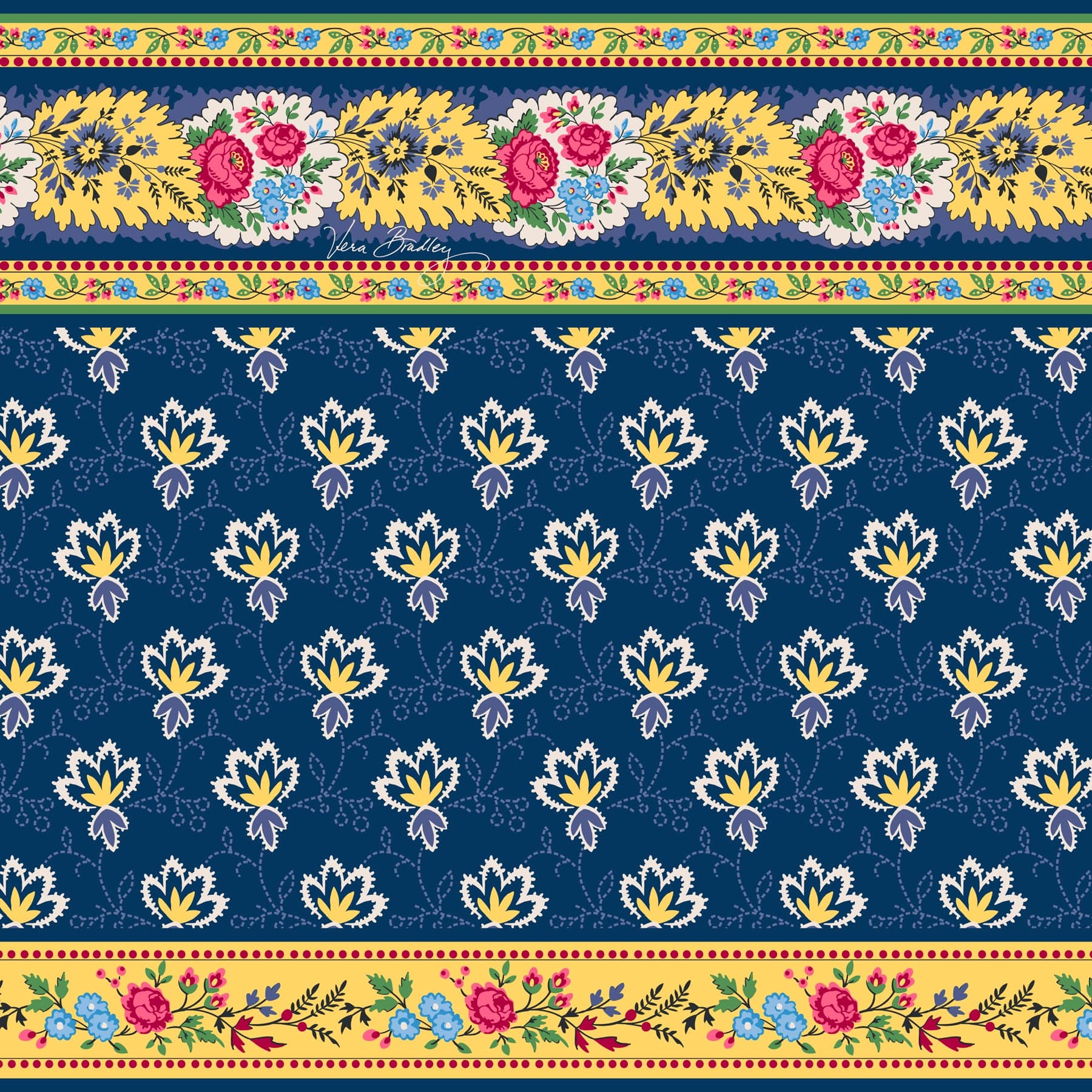 Large Pouch Maison blue in Premium cotton - Image 3