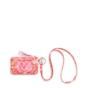 Zip ID Pouch w/Breakaway Lanyard Sherbet in Premium cotton