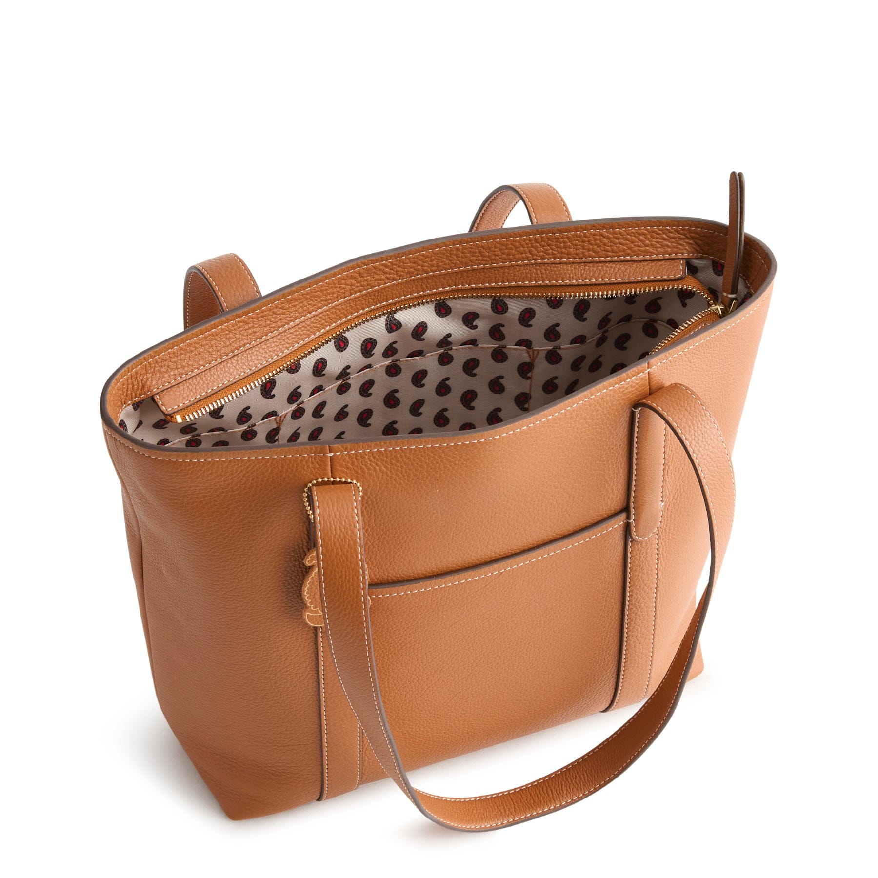 Small Original Vera Tote Roasted Pecan in Leather - Image 3