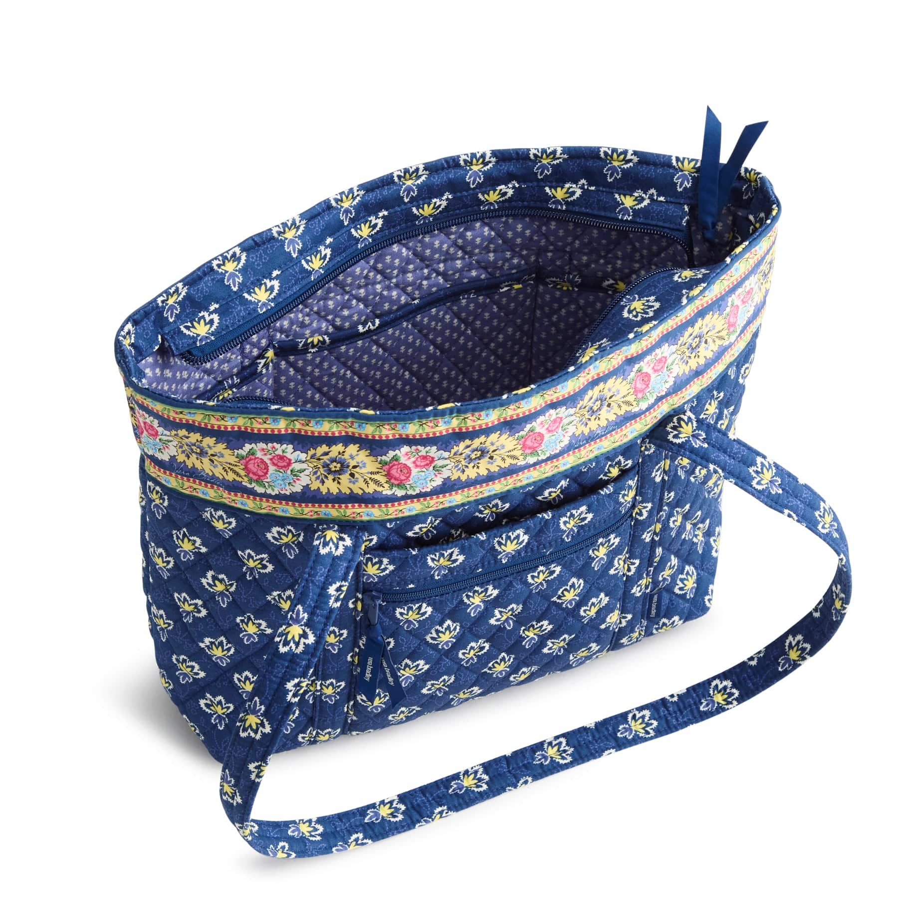 Small Original Vera Tote Maison blue in Premium cotton - Image 3