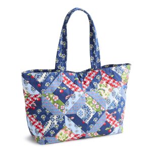 Hathaway Tote Bag Trellis patchwork in Premium cotton
