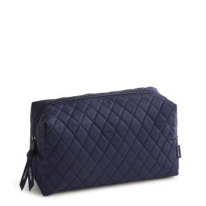 Large Cosmetic Bag Peacoat in Premium cotton