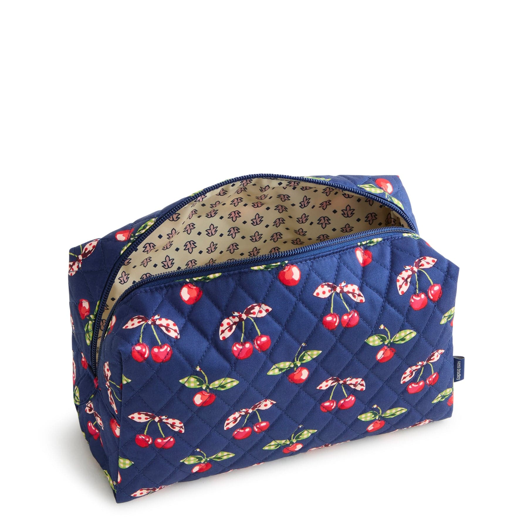 Large Cosmetic Bag Cherry picking in Premium cotton - Image 2