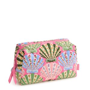 Medium Cosmetic Bag Cottage shells in Premium cotton