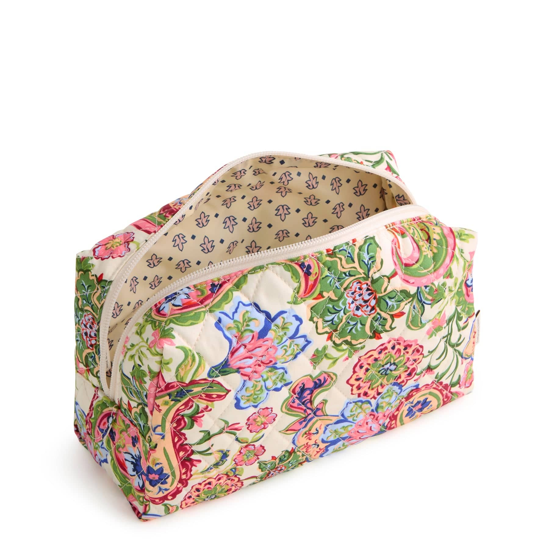 Medium Cosmetic Bag Vibrant paisley in Premium cotton - Image 2