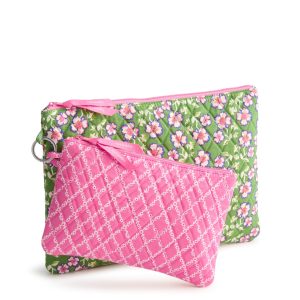 2 Pouch Organizer Set Vibrant floral in Premium cotton