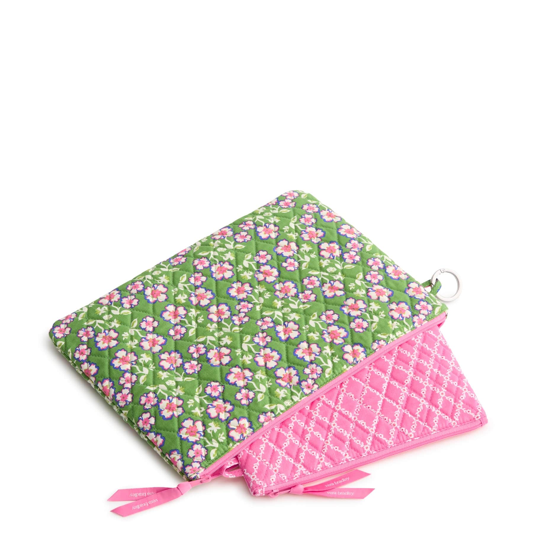 2 Pouch Organizer Set Vibrant floral in Premium cotton - Image 2
