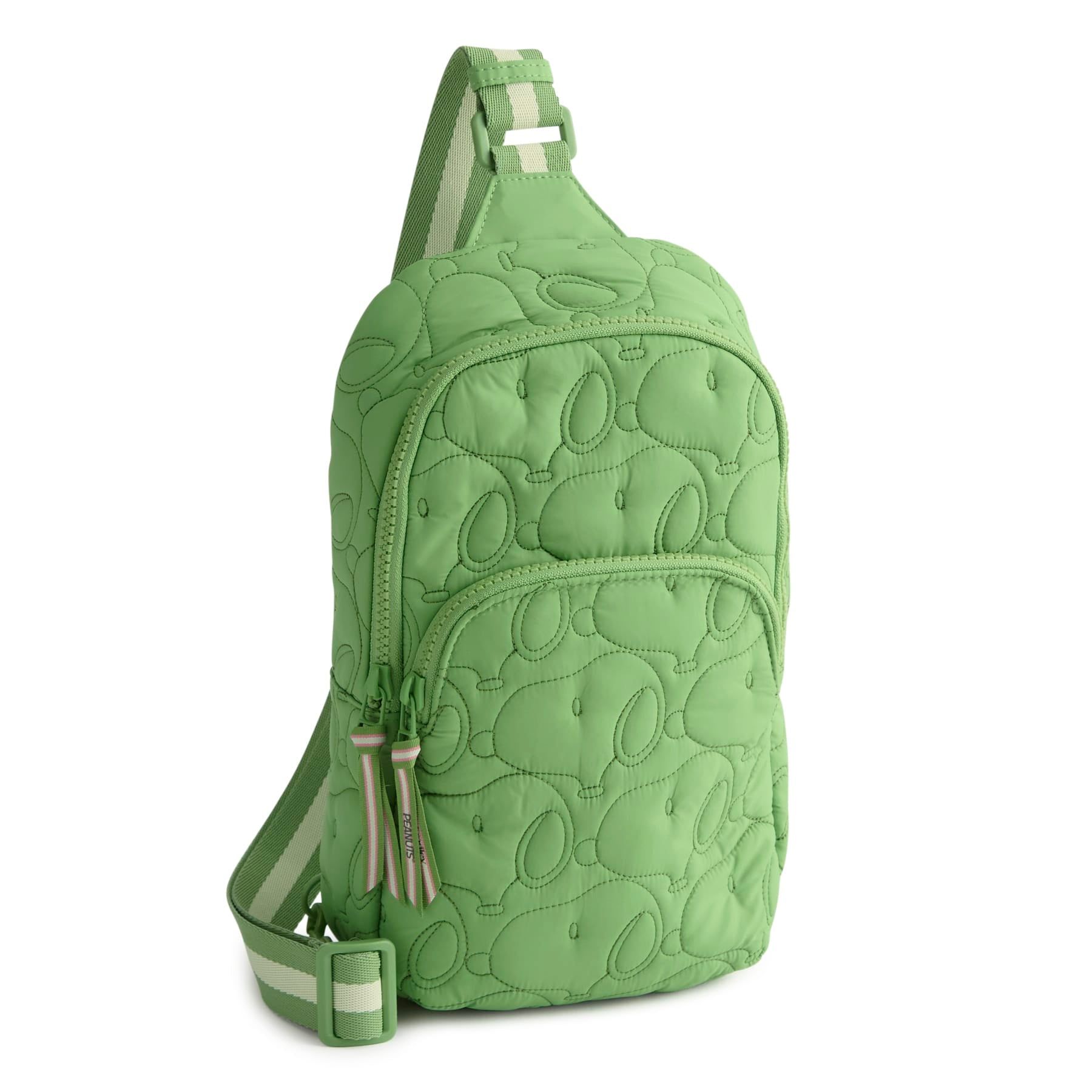 Peanuts Lorman Sling Backpack Fluorite green snoopy in Featherweight