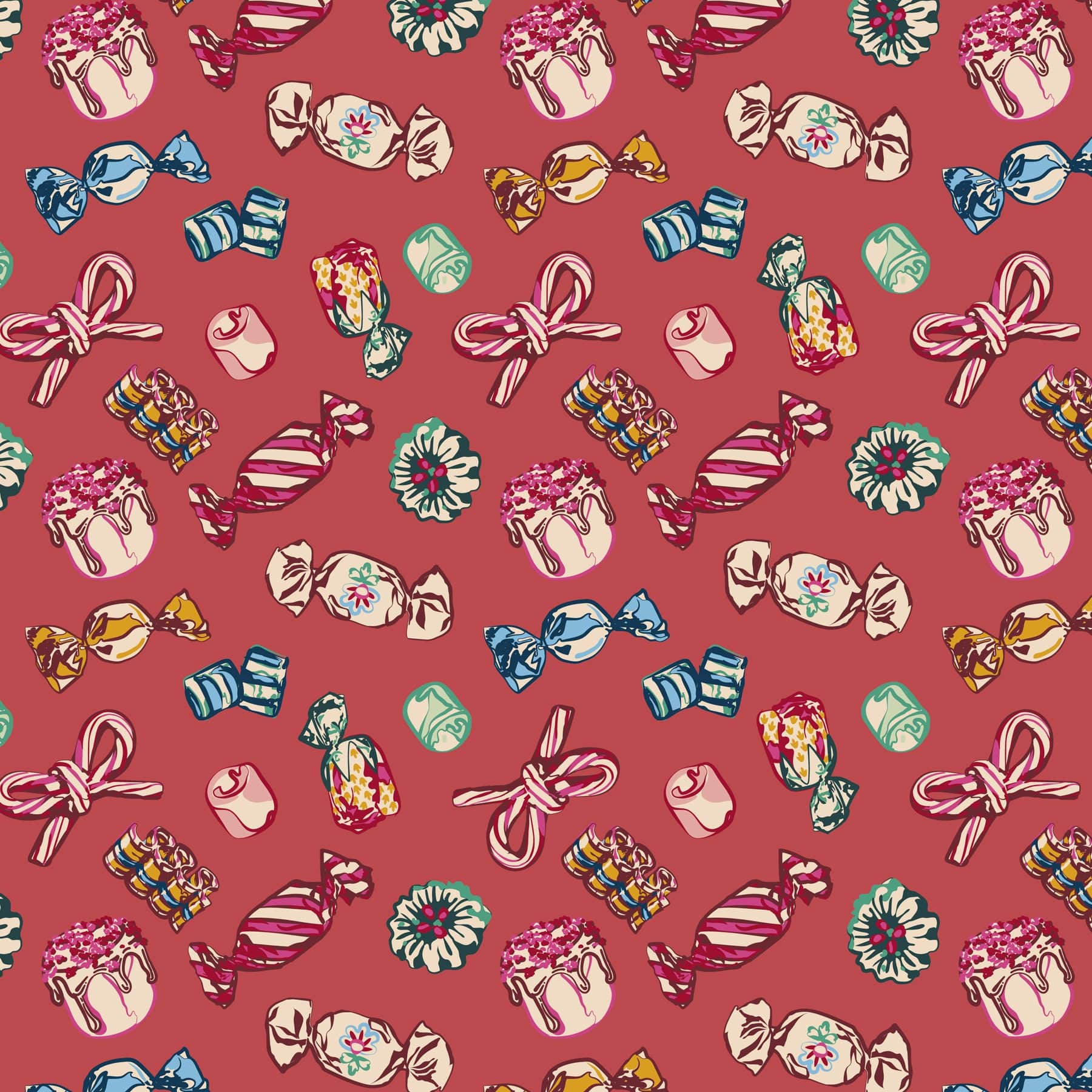 Jewelry Roll Somethin' sweet with stripes in Premium cotton - Image 3