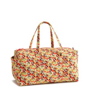 Disney Large Original Duffel Mickey and minnie petal floral in Premium cotton